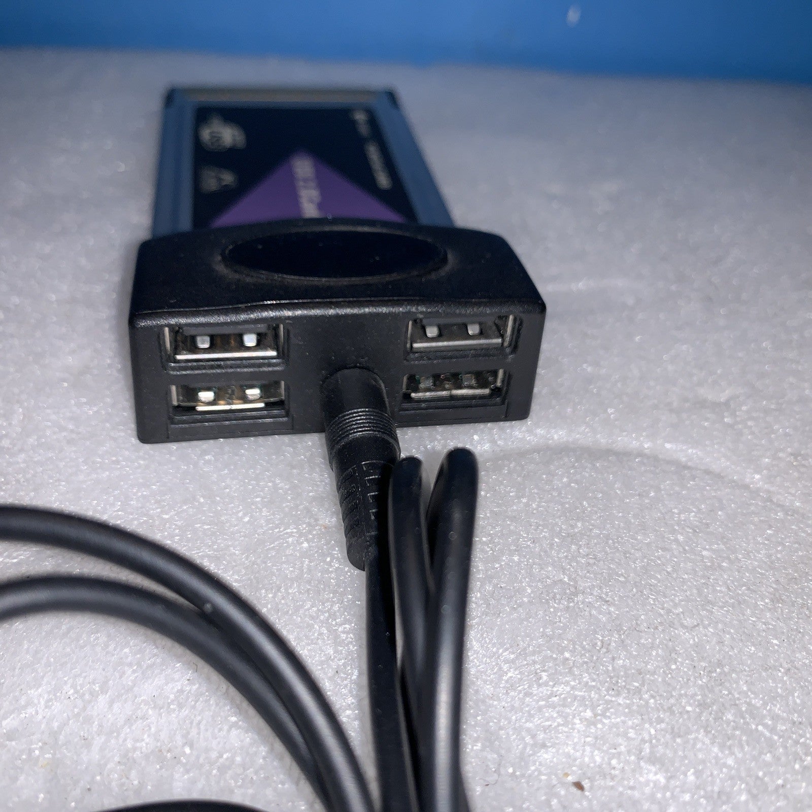 USB 2.0 PCMCIA CardBus 4-Port Adapter Laptop Expansion Card 32-bit Tested