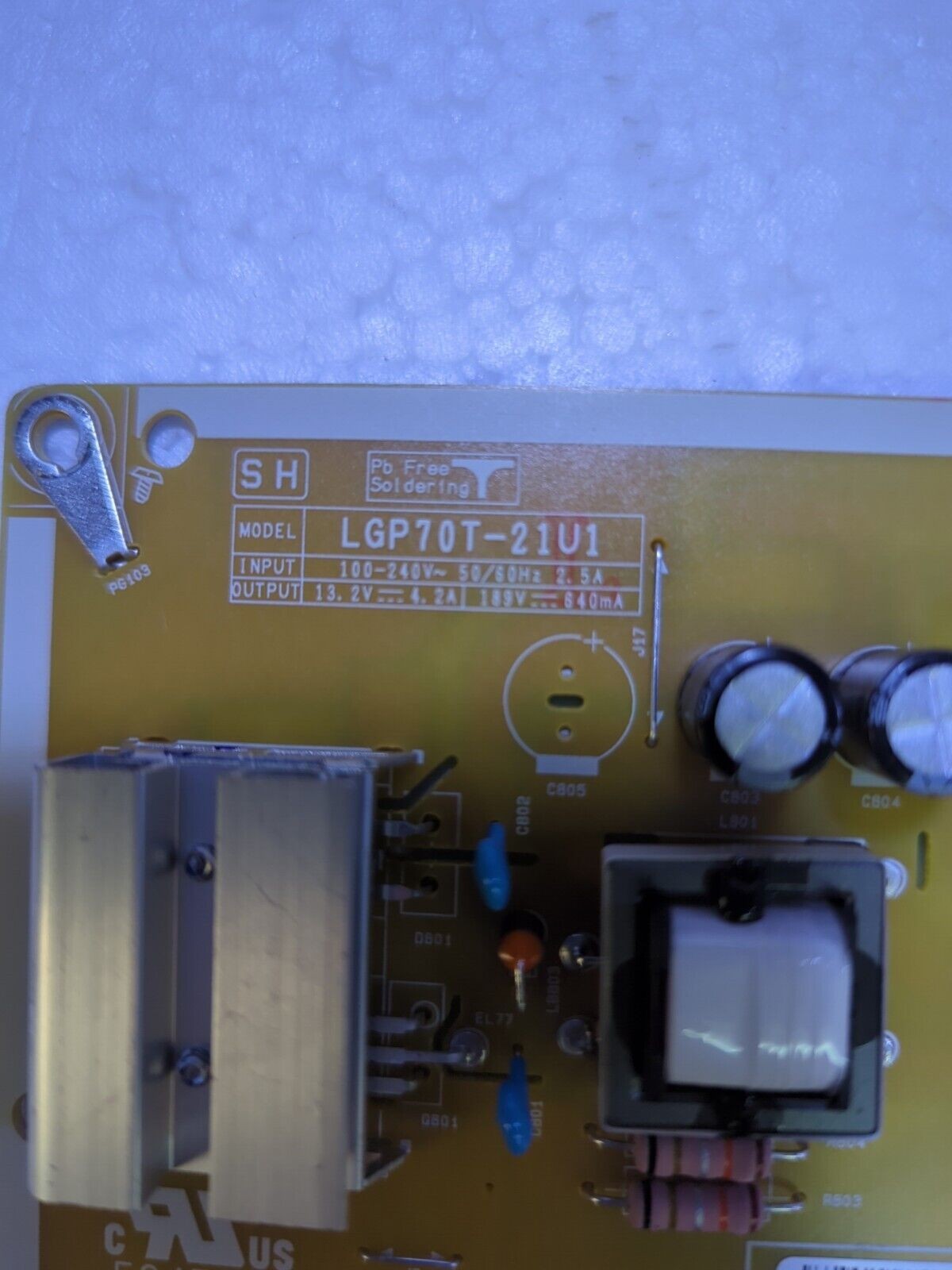 - LG 75UQ9000PUD TV Power Supply Board | EAX69502302 | LGP70T-21U1 Tested 