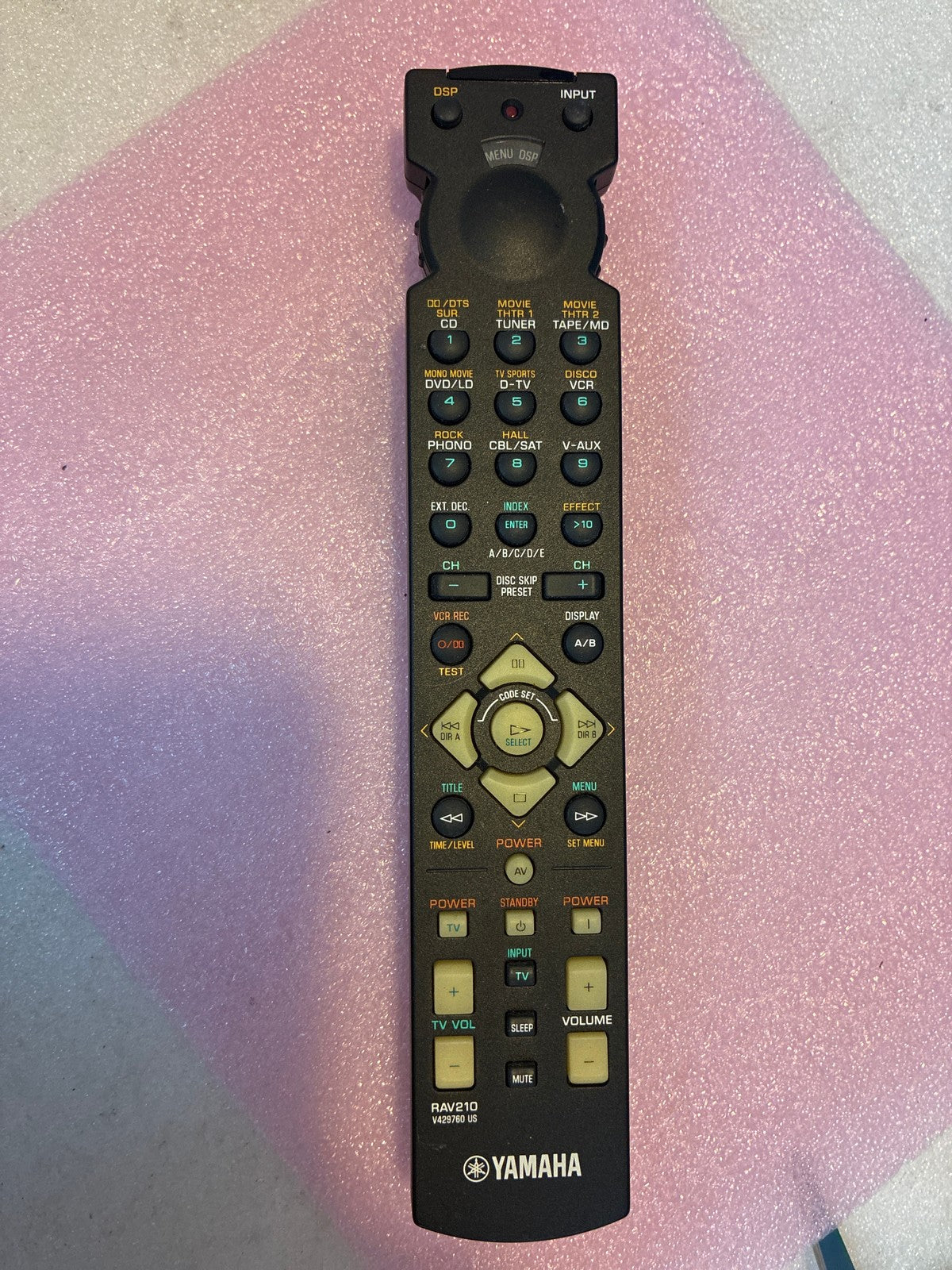 🔥 Yamaha RAV210 AV Receiver Remote Control V429760 Black