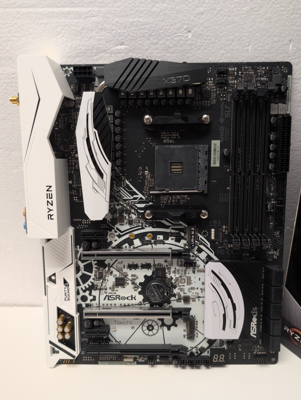 🔥 FOR PARTS – ASRock X370 Taichi AM4 Motherboard ONLY - NOT WORKING -
