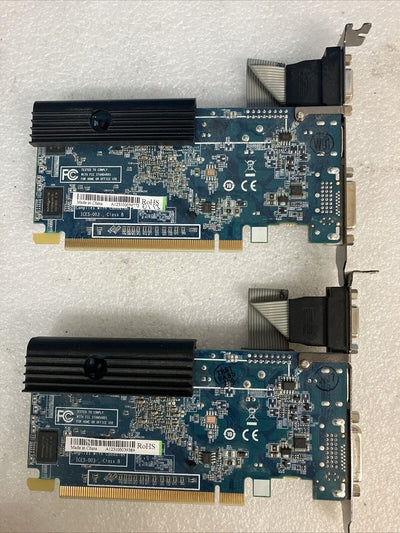 (Lot of 2x) SAPPHIRE 11166 ATI Radeon HD 5450 512MB Video Card 299-BE164-000SA ~