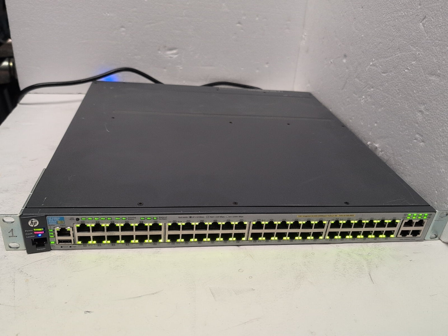 🔥 (AS IS) HP J9588A E3800 48-Port Gigabit 4x 10GBase-T 3800-48G-4XG POE Switch-