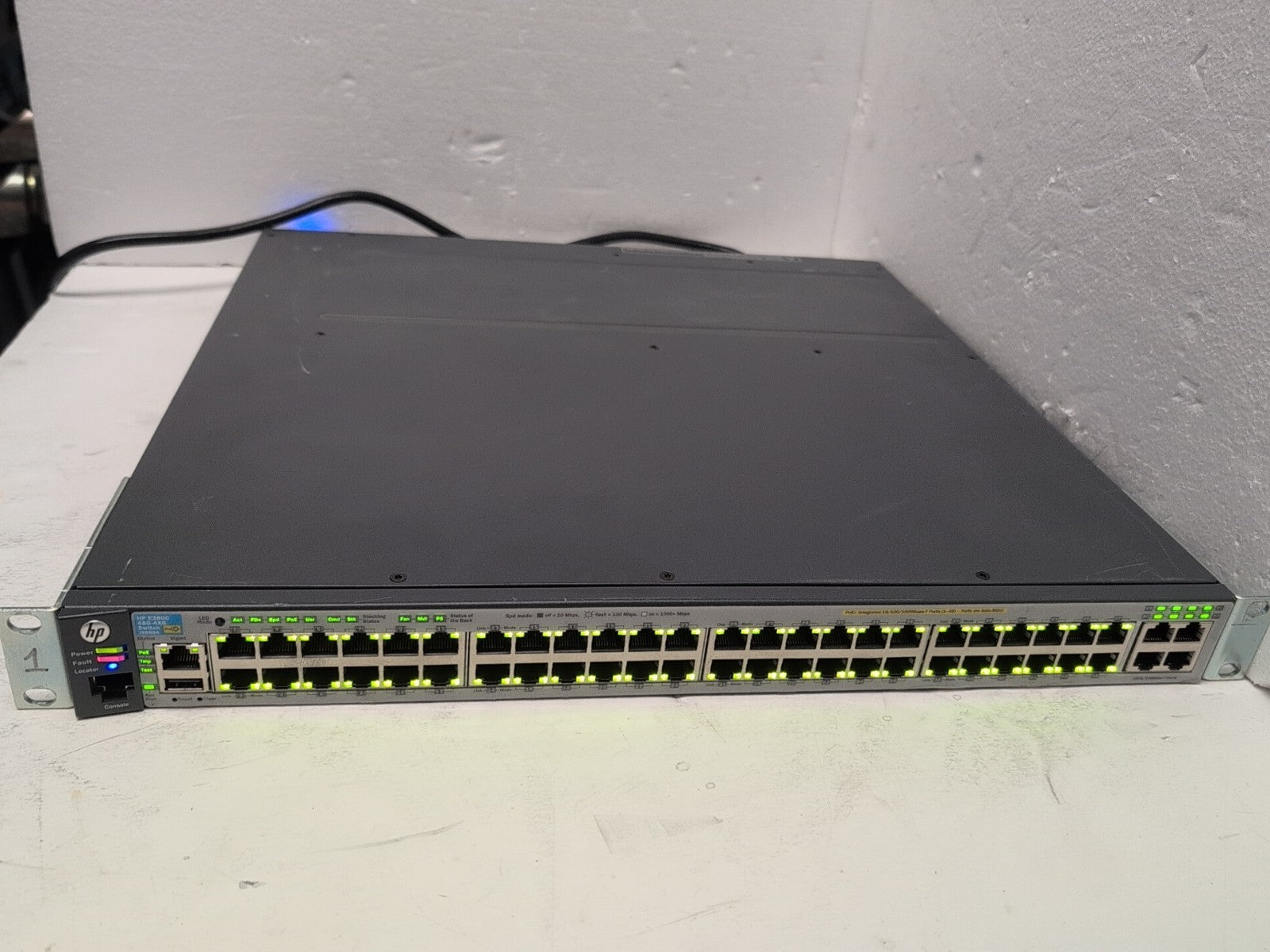 🔥 (AS IS) HP J9588A E3800 48-Port Gigabit 4x 10GBase-T 3800-48G-4XG POE Switch-