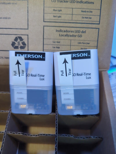 - 2x Emerson Real-Time Lux Tracker Monitor Temperature Go Tracker 1.2 TS2-TL00