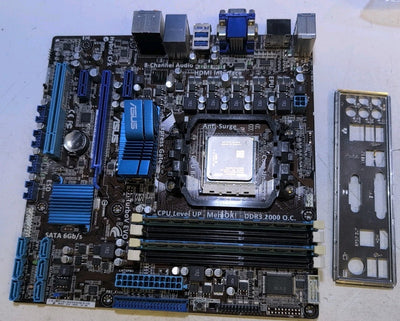 ASUS M4A88TD-M/USB3 Socket AM3 Motherboard With I/O Shield, ADX640 CPU -