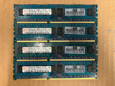 ~ (4x 2GB) Hynix 2Rx8 PC3-10600R HMT125R7BFR8C -H9 DDR3 ECC 500202 SERVER MEMORY