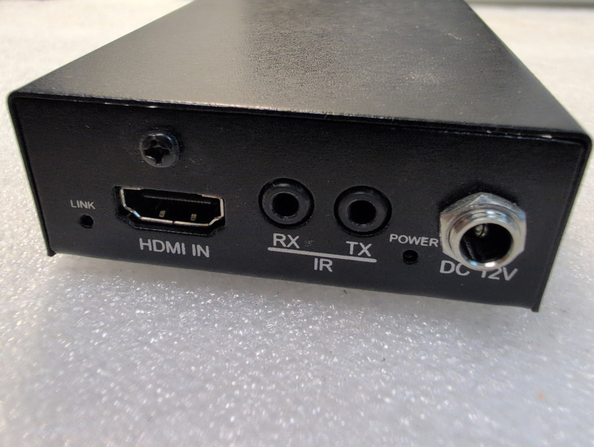 🎸 HDMI to HDBaseT Extender Transmitter over Cat6, IR RX/TX, Black Metal Case