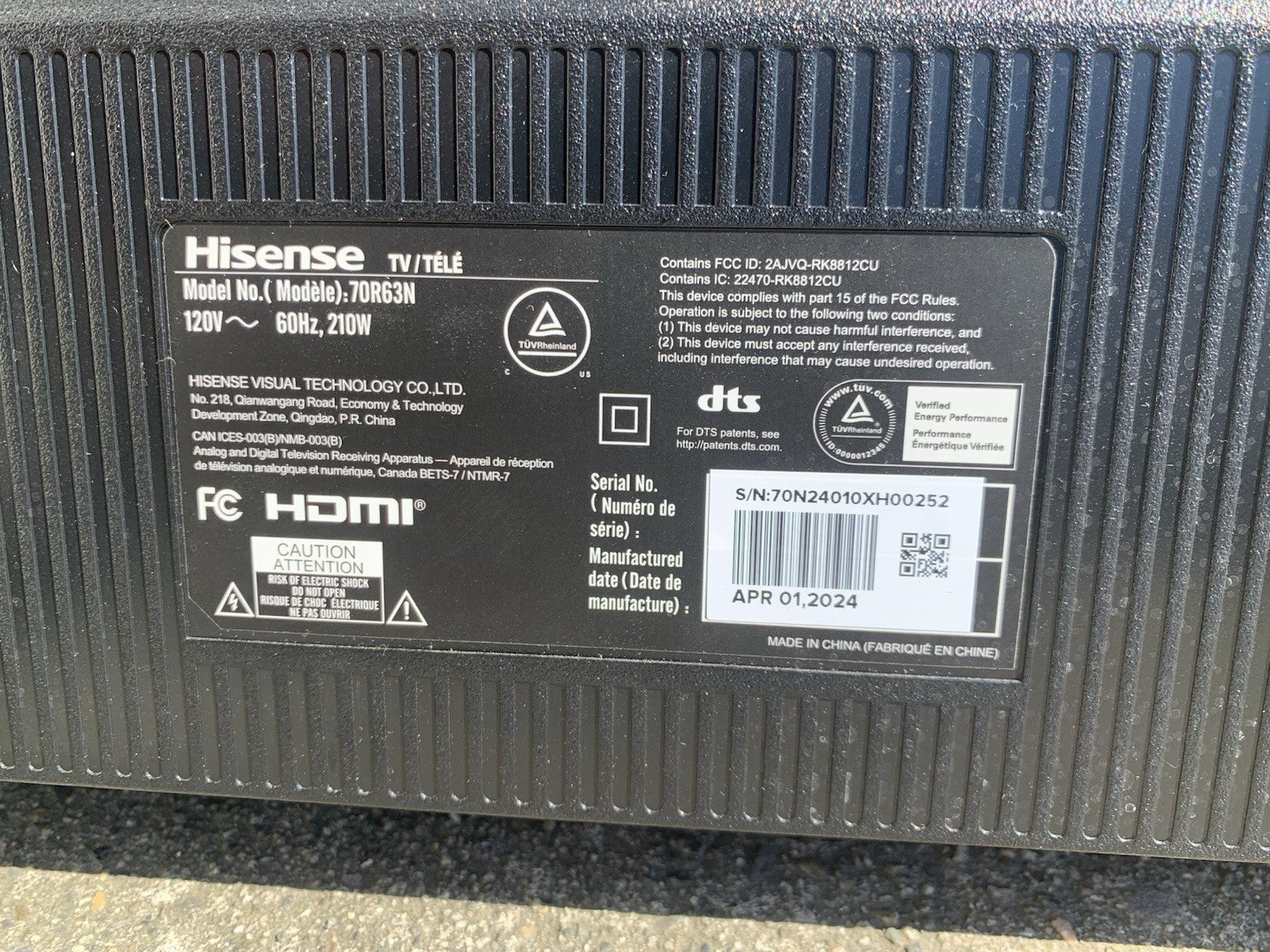 🔥 Power Board for Hisense 70R63N 70” 4K Smart TV 2024 Model