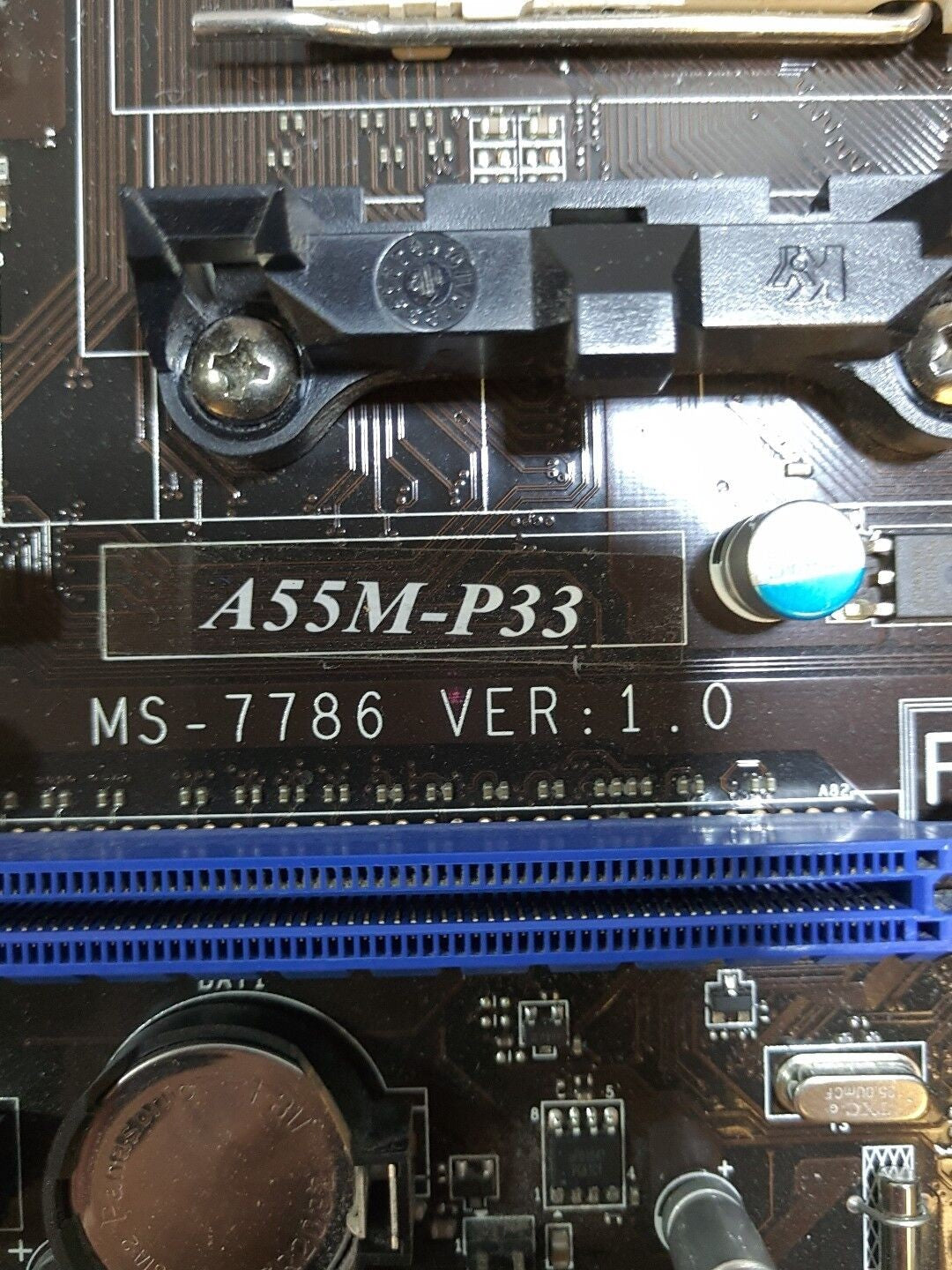 - MSI Microstar A55M-P33 MS-7786 Socket FM1 Motherboard with AMD A4-3400 CPU @@@