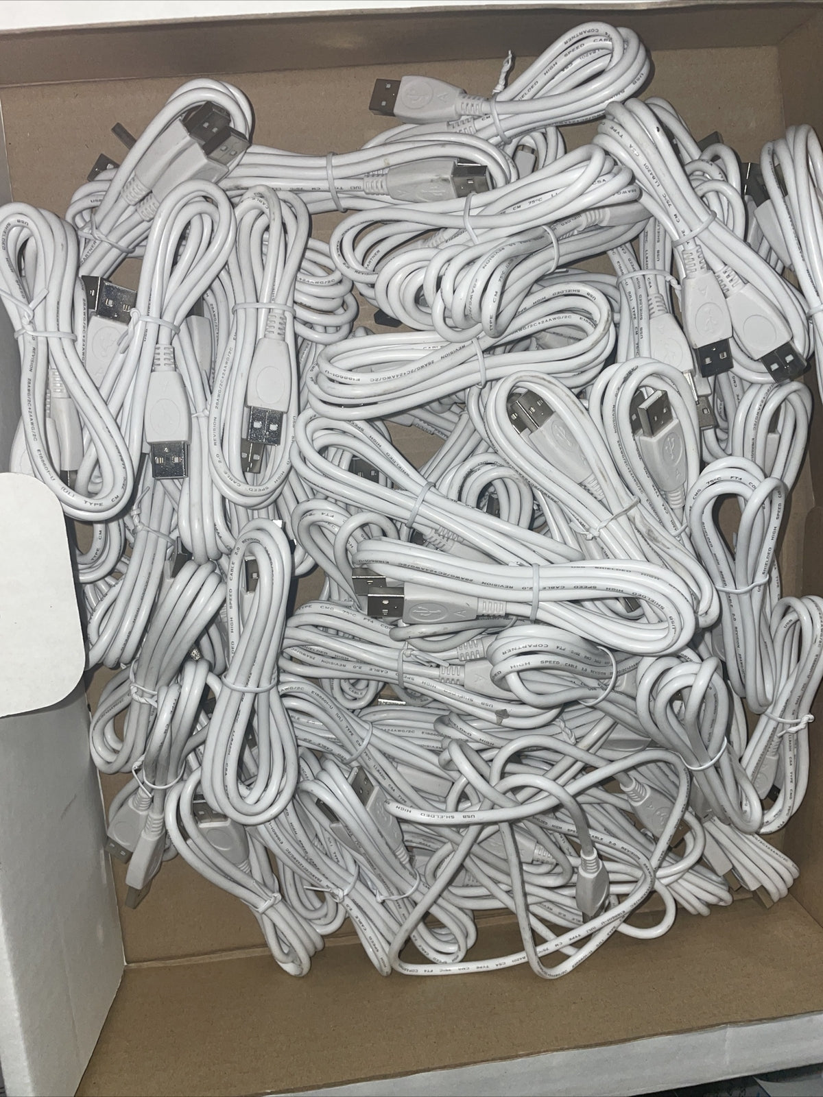 65x New USB Cables with dual same plugs