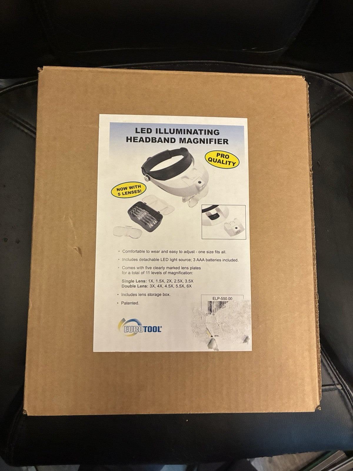 🔥 Eurotool LED Illuminating Headband Magnifier 5 Lens Set ELP-550.00