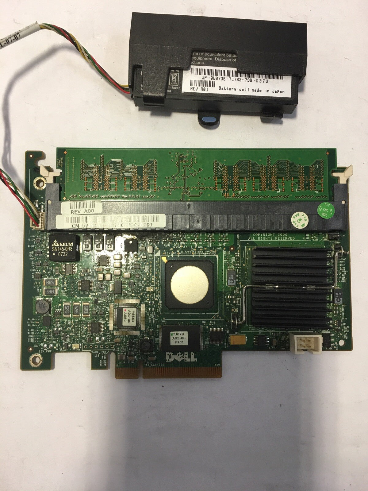 ~ Server 0WX072 Perc 5/i SAS RAID Controller Card 256MB CN-0WX072-13740 PCI-E
