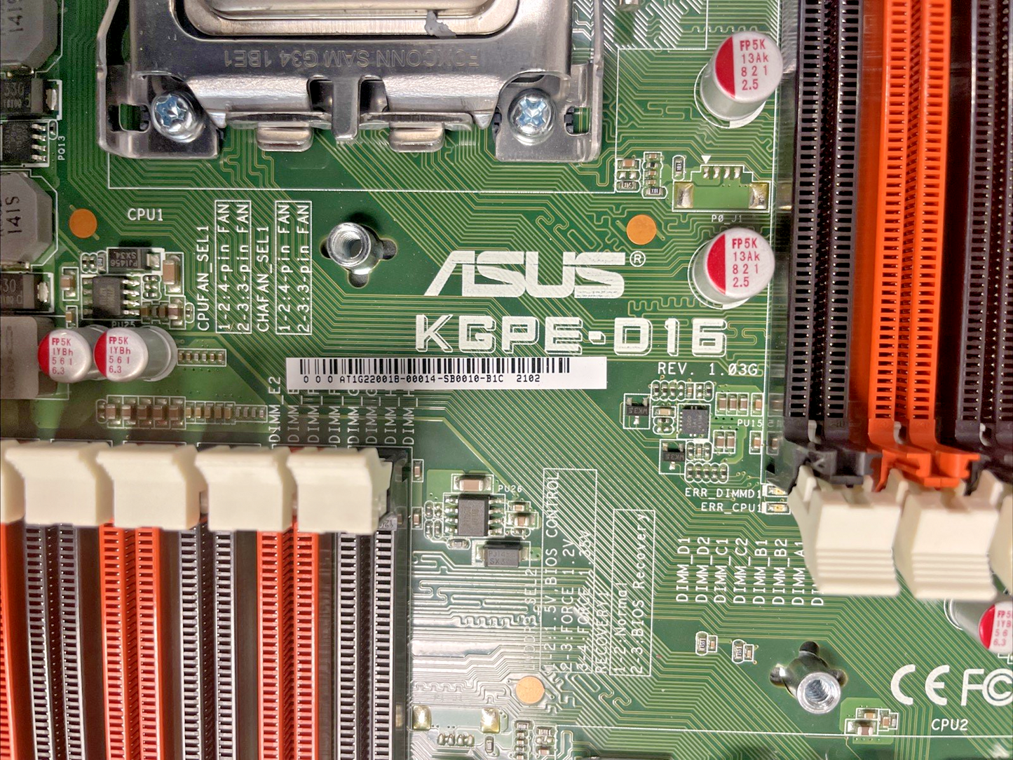🔥 ASUS KGPE-D16 G34 Motherboard w/ 1x AMD Opteron 6172+ IO Shield  +