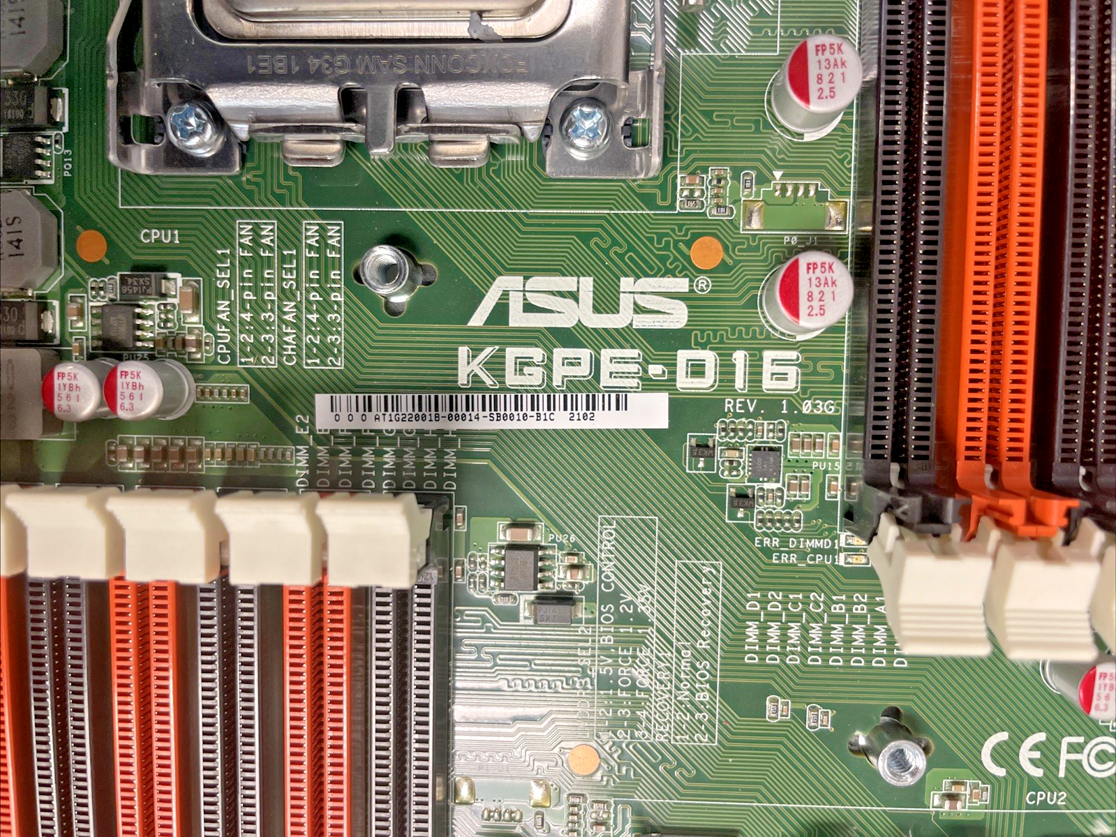 🔥 ASUS KGPE-D16 G34 Motherboard w/ 1x AMD Opteron 6172+ IO Shield  +