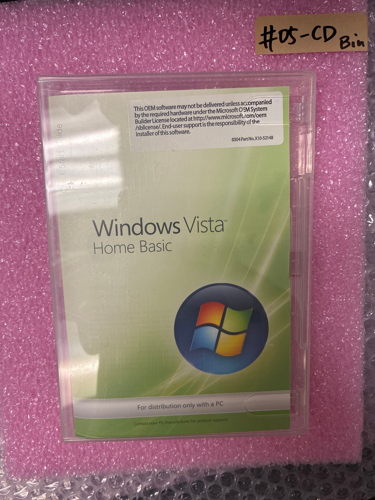 🔥 Microsoft Windows Vista Home Basic OEM DVD X13-29687 with COA