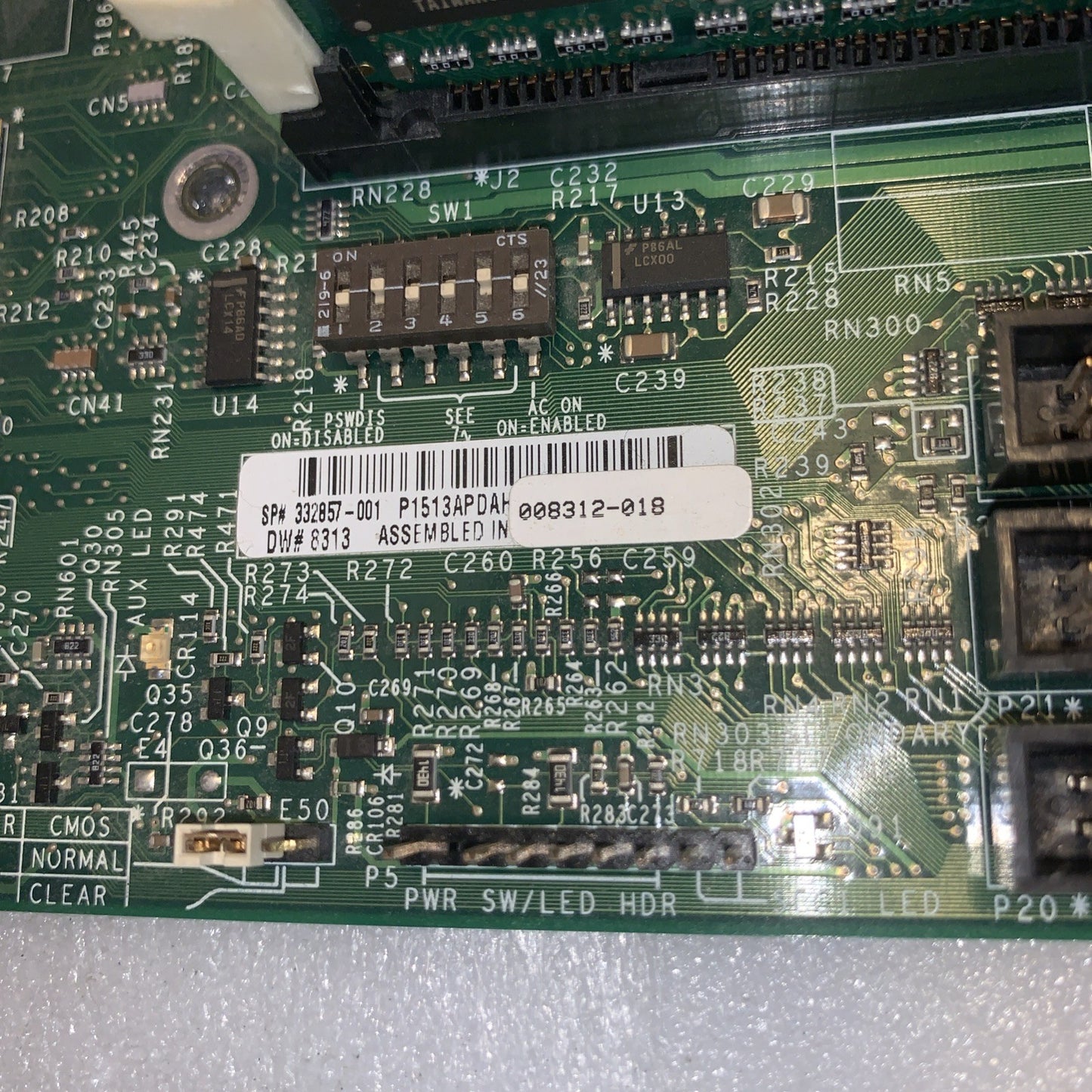 Compaq deskpro ep/sb PC motherboard 332857-001 008312 W/ CPU/RAM/GPU AOPEN PA700