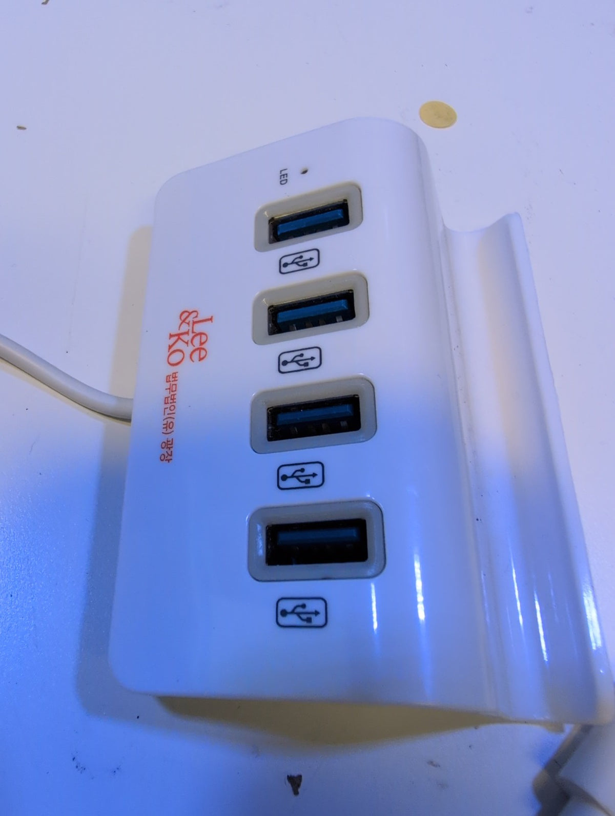 🎸 LeVit SH01 All-in-One OTG 4-Port USB 3.0 Hub - White - USB-A /Micro USB