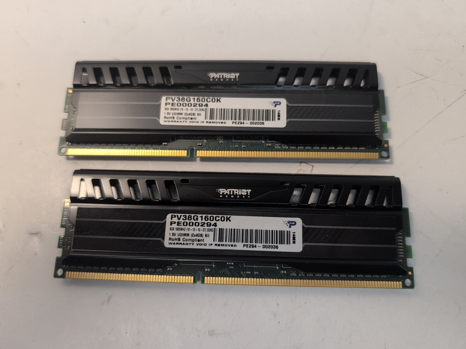 🔥8GB (2X4GB) PATRIOT VIPER  DDR3-1600MHz PC3-12800 PV38G160C0K Desktop Memory -