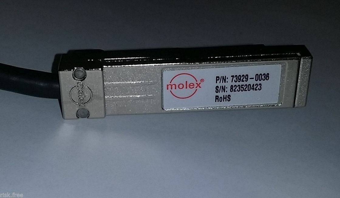 Lot of 4 Molex SFP to SFP Fibre Optic Interconnect Cables p/n 73929-0036