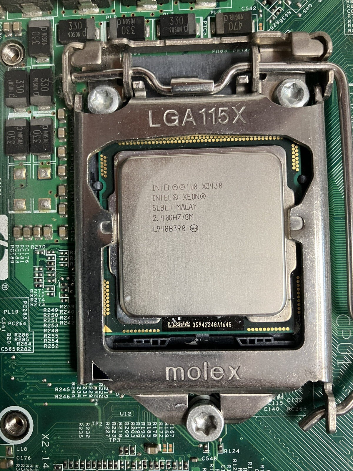 ~ HP ML110 G6 Server Motherboard 576924-001 DDR3 573944-001 W/ XEON X3430 CPU