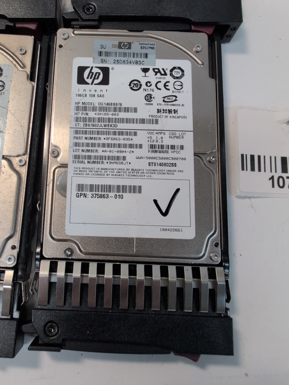 4x HP 432320-001 430165-003  2.5" 146GB 10K RPM SAS Hard Drive With Caddy -