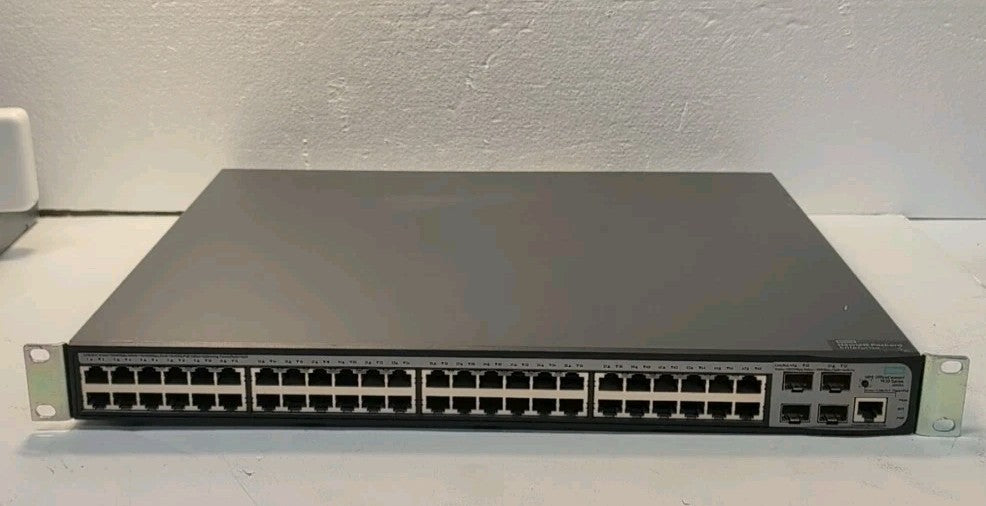 🔥 HPE 1920 JG928A 48-Port POE+ GBE Rackmount Switch With Ears Tested -
