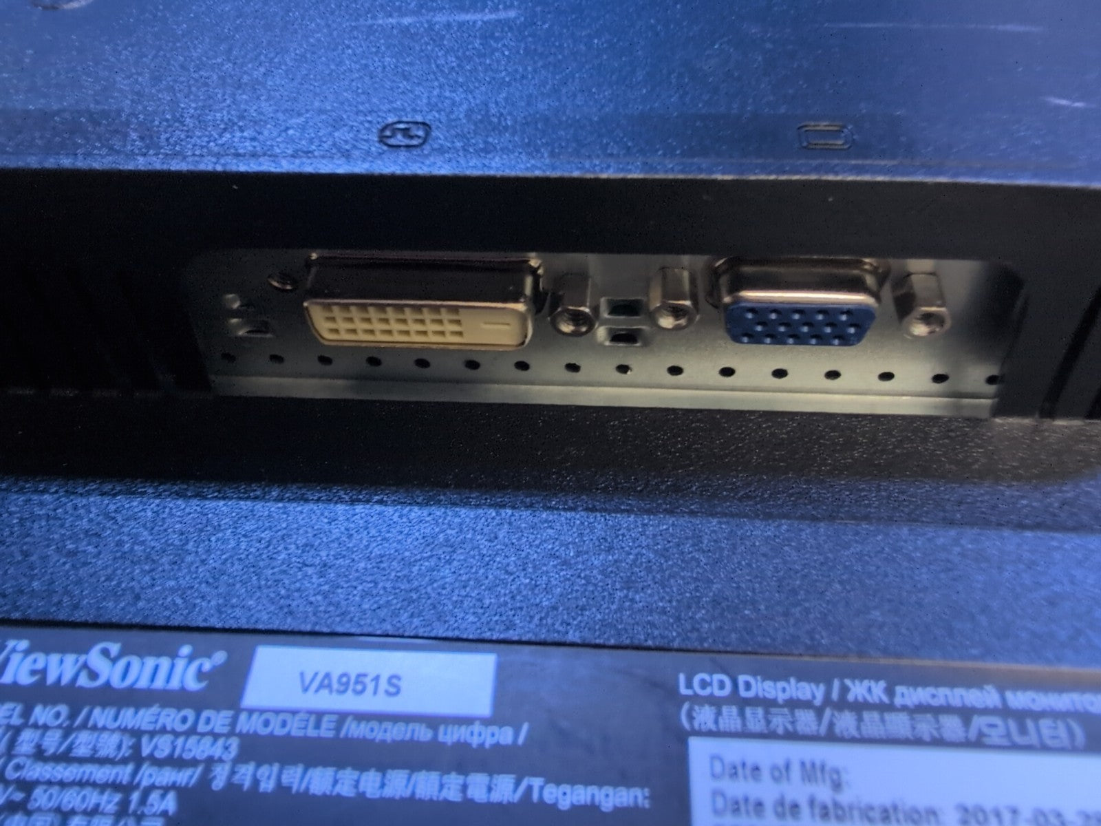 🔥 NICE ViewSonic VA951S 19" 4:3 LCD Monitor  VGA DVI (NO STAND) Tested -