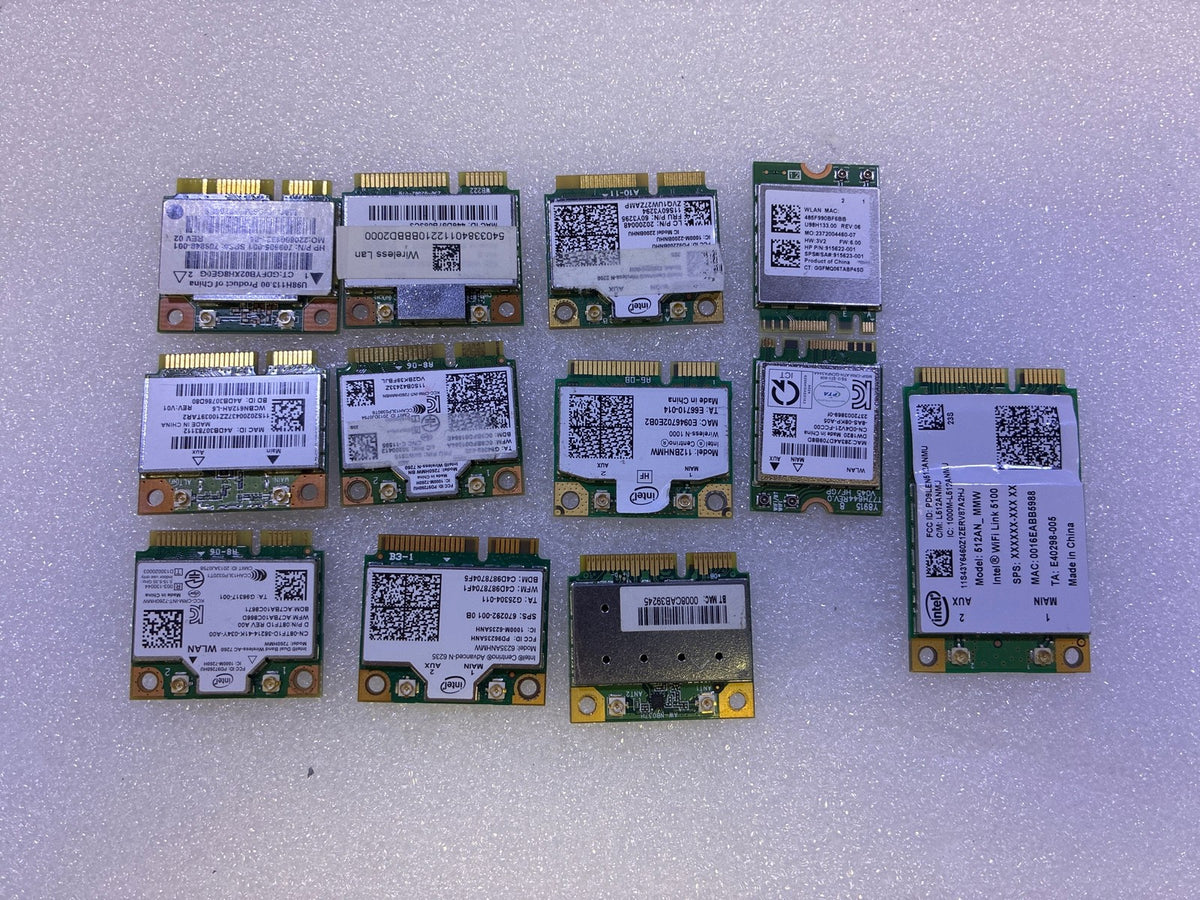 Lot of 12 🔥 Intel Mini PCIe Wireless WiFi Cards Mixed 5100 6225 7260