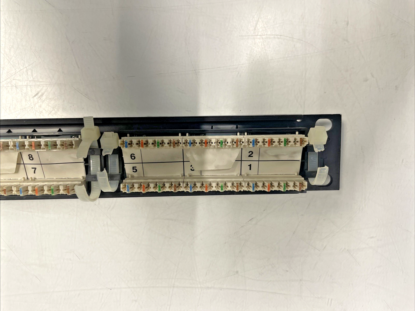 🔥AMP Cat5 24-Port Network Patch Panel Model 557860-1 T568A   +