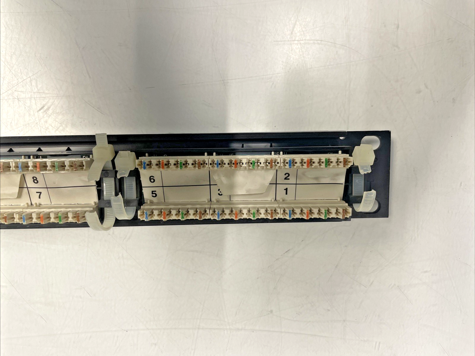 🔥AMP Cat5 24-Port Network Patch Panel Model 557860-1 T568A   +