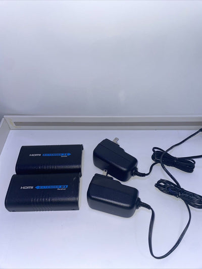 HDMI EXTENDER (TX SENDER AND RX RECEIVER)- with power adapters