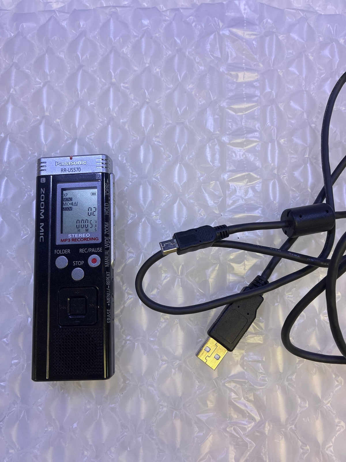 🔥 Panasonic RR-US570 Stereo IC Voice Recorder with Zoom Mic, Mini-USB