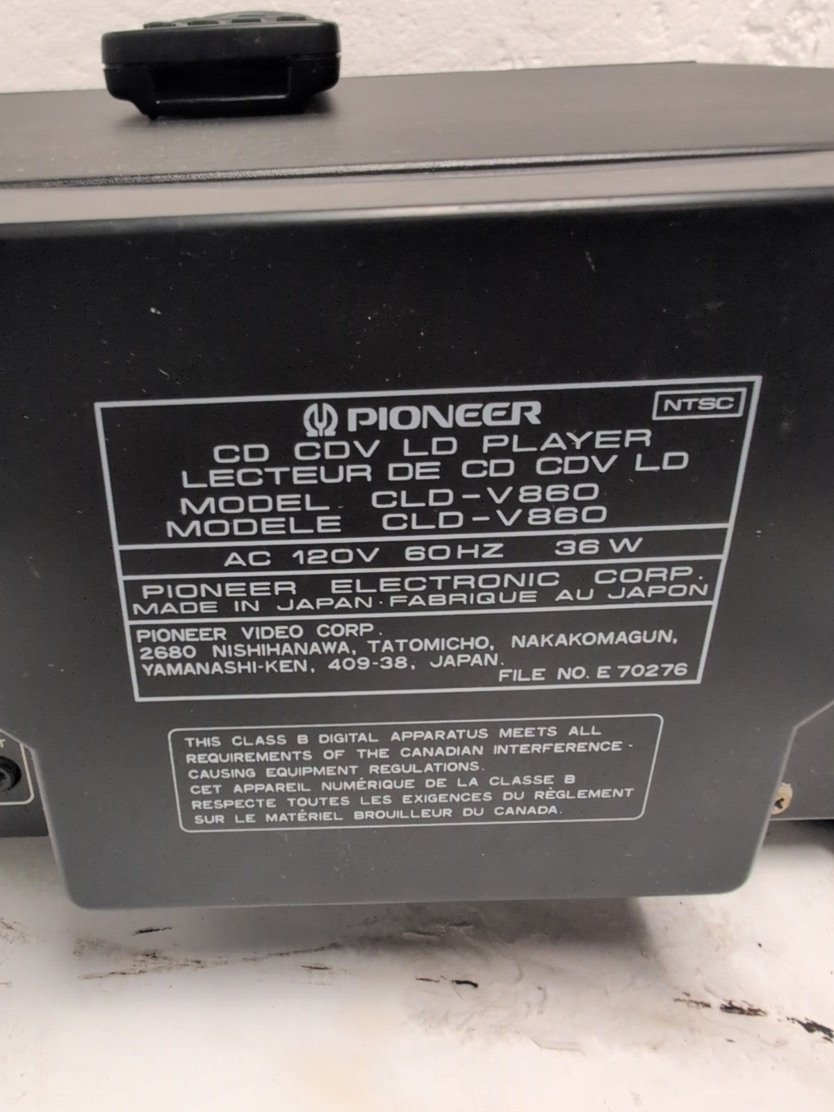 🔥 Pioneer CLD-V860 Karaoke LD/CD Laser Disc Player With  Remote Tested -