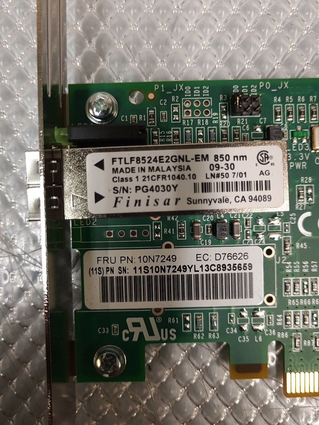 -  LOT OF 3 IBM Single-Port 4Gbps Fibre Channel PCIe Adapter 10N7249 @@@