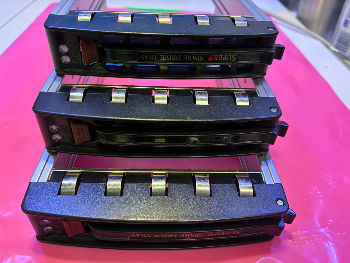 🔥 Supermicro 3.5" Hot-Swap Hard Drive Tray Caddy - Lot of 3