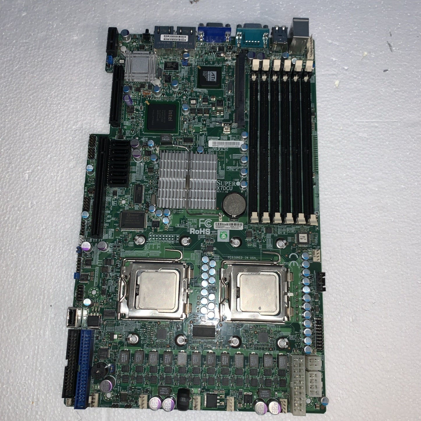 Super X7DCU-CS045 X7DCU server motherboard w/ 2x Xeon E5420