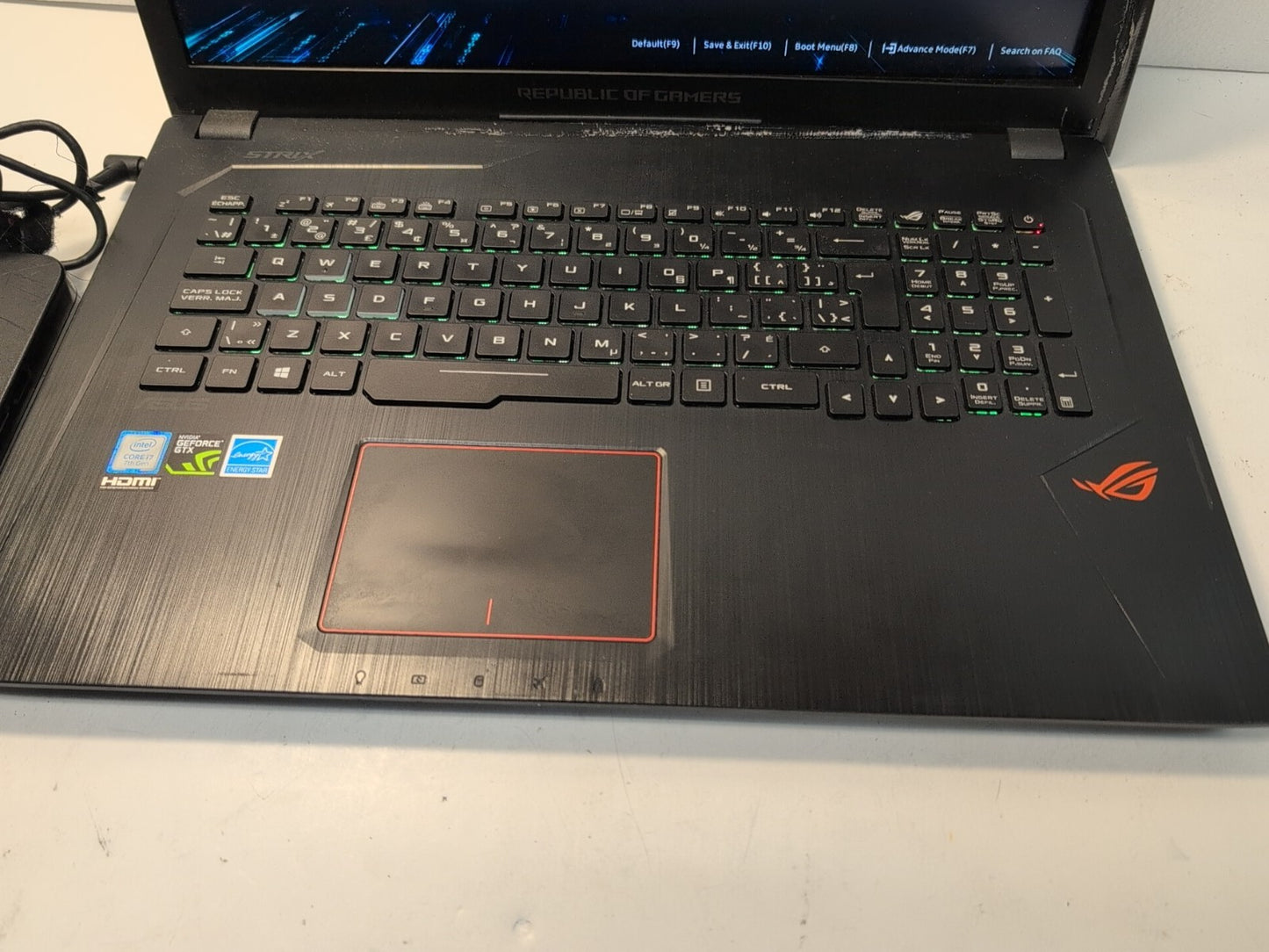 (AS IS) ASUS ROG Strix GL753V 17" LAPTOP  i7-7700HQ/NVIDIA GTX 630 (NO RAM/SSD)-