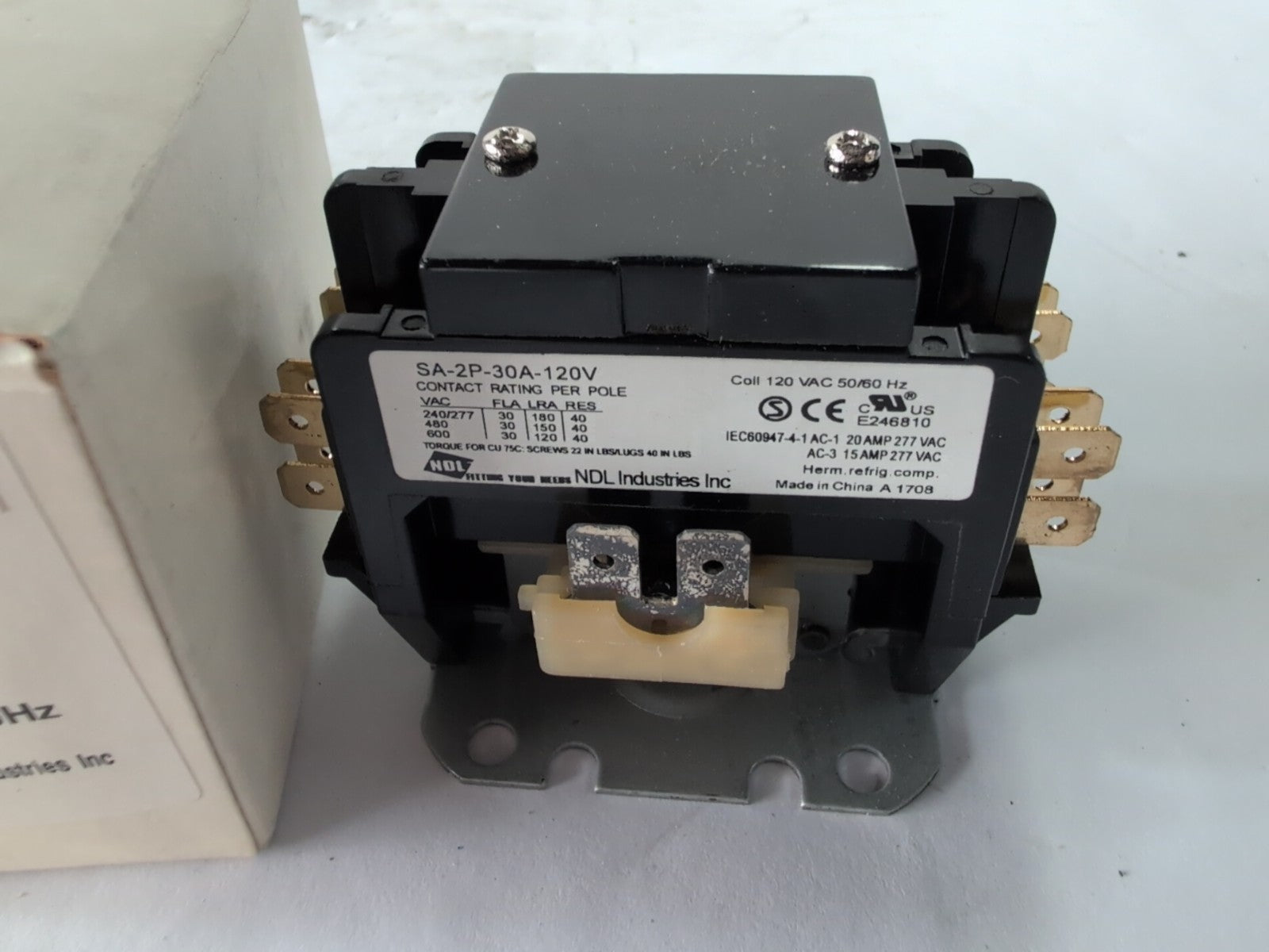 🔥 10x NEW NDL SA-2P-30A-120V DEFINITE PUPPOSE 2 POLE 30 FLA 120VAC Contactor -