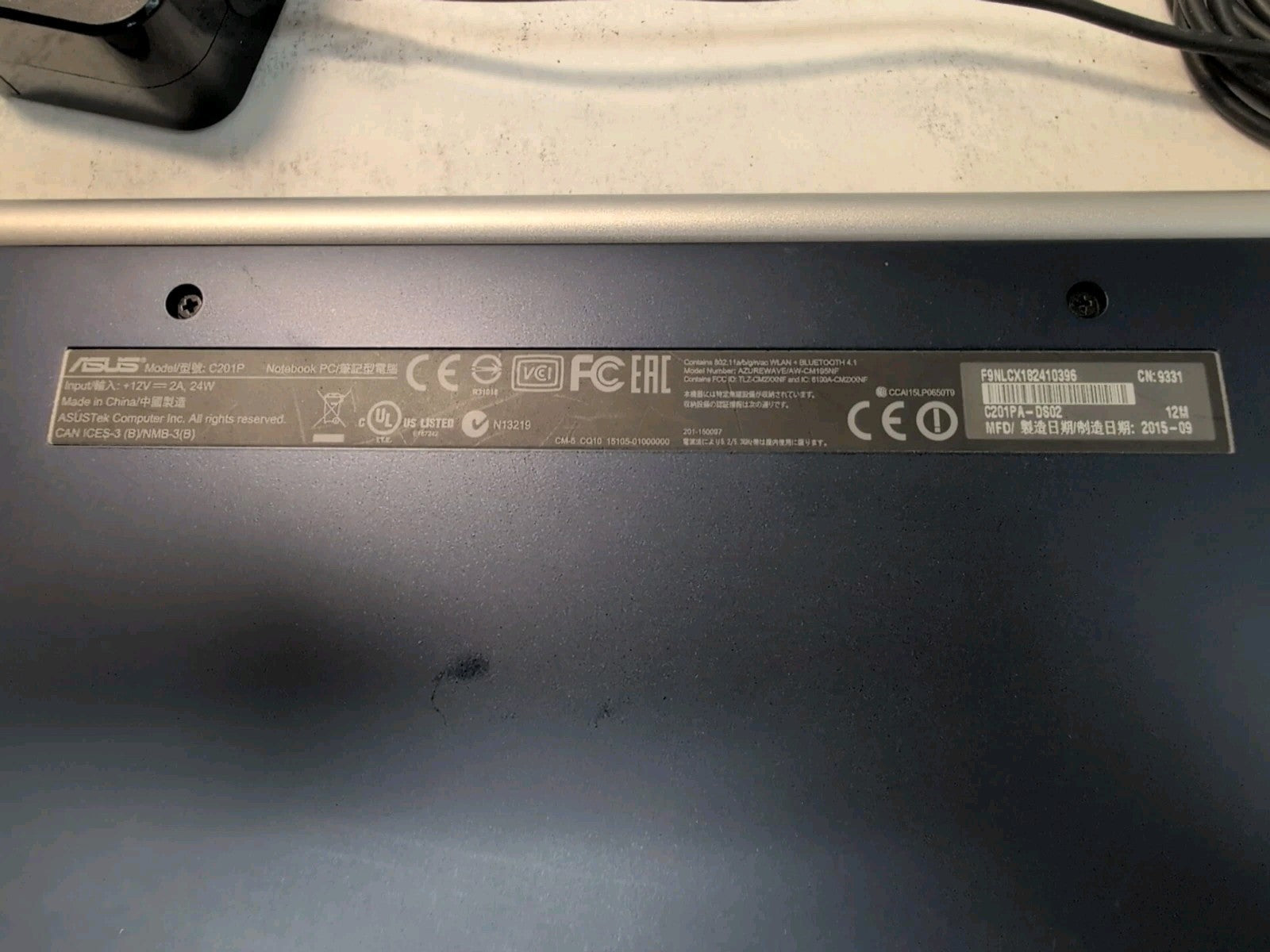 🔥 ASUS C201P 11 inch Chromebook ARM V7 CPU/4GB RAM/ 16GB eMMC w/ CHARGER -