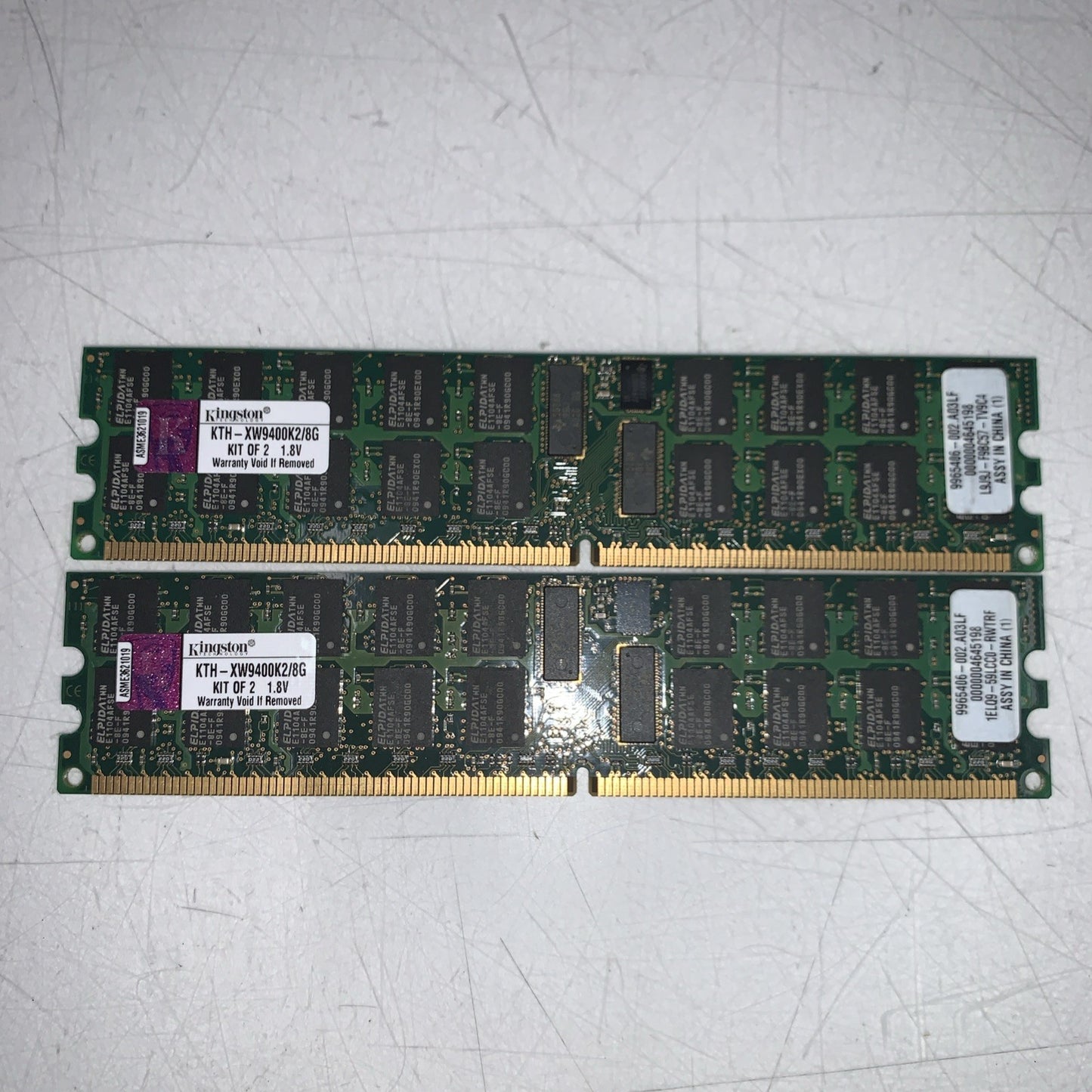 2x KINGSTON KTH-XW9400K2/8G PC2-5300 DR2 667 4GB ECC REG KIT (FOR SERVER)