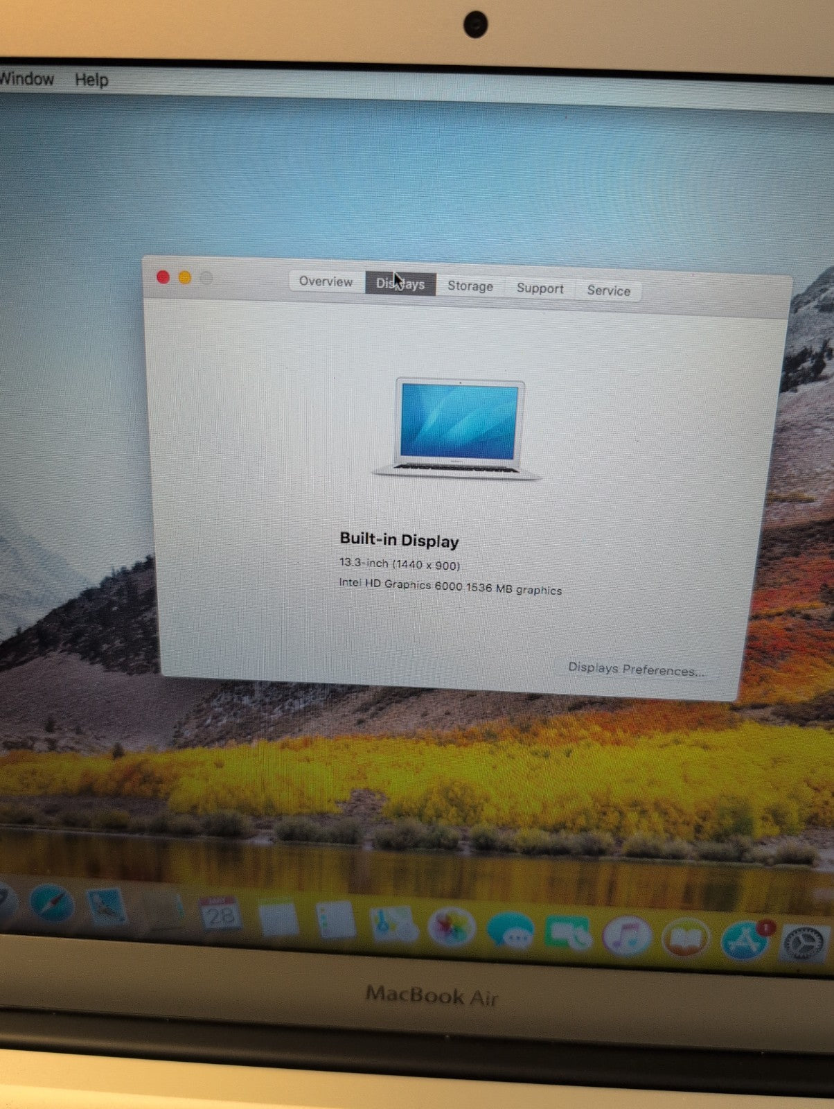 (NICE) Apple MacBook Air 2015 A1466 13.3"/i5-1.6GHz/8GB/256G SSD/10. 13(NO AC) -