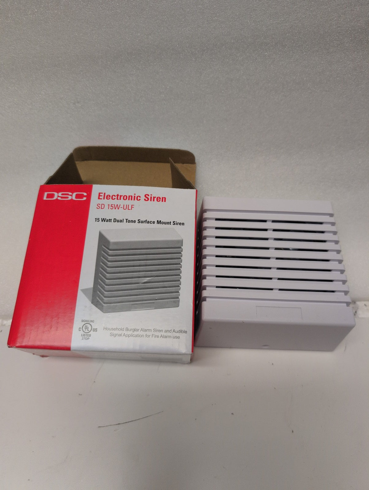 🎸 Unused  DSC SD 15W-ULF 15 Watt Dual Tone Surface Mount Siren 12VDC UL