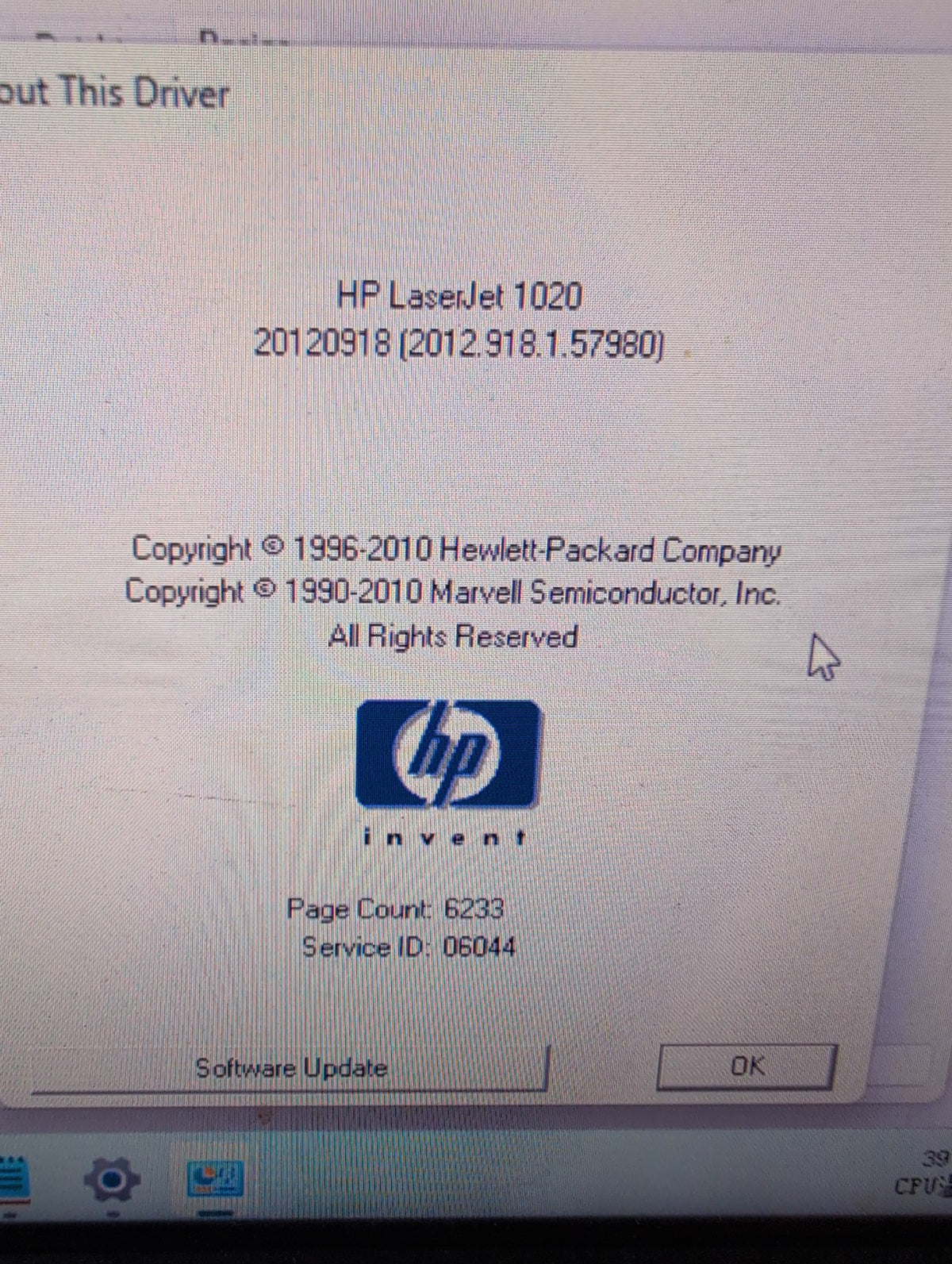 🎸 HP LaserJet 1020 Q5911A Monochrome Laser Printer USB (No Toner,  6K pages)