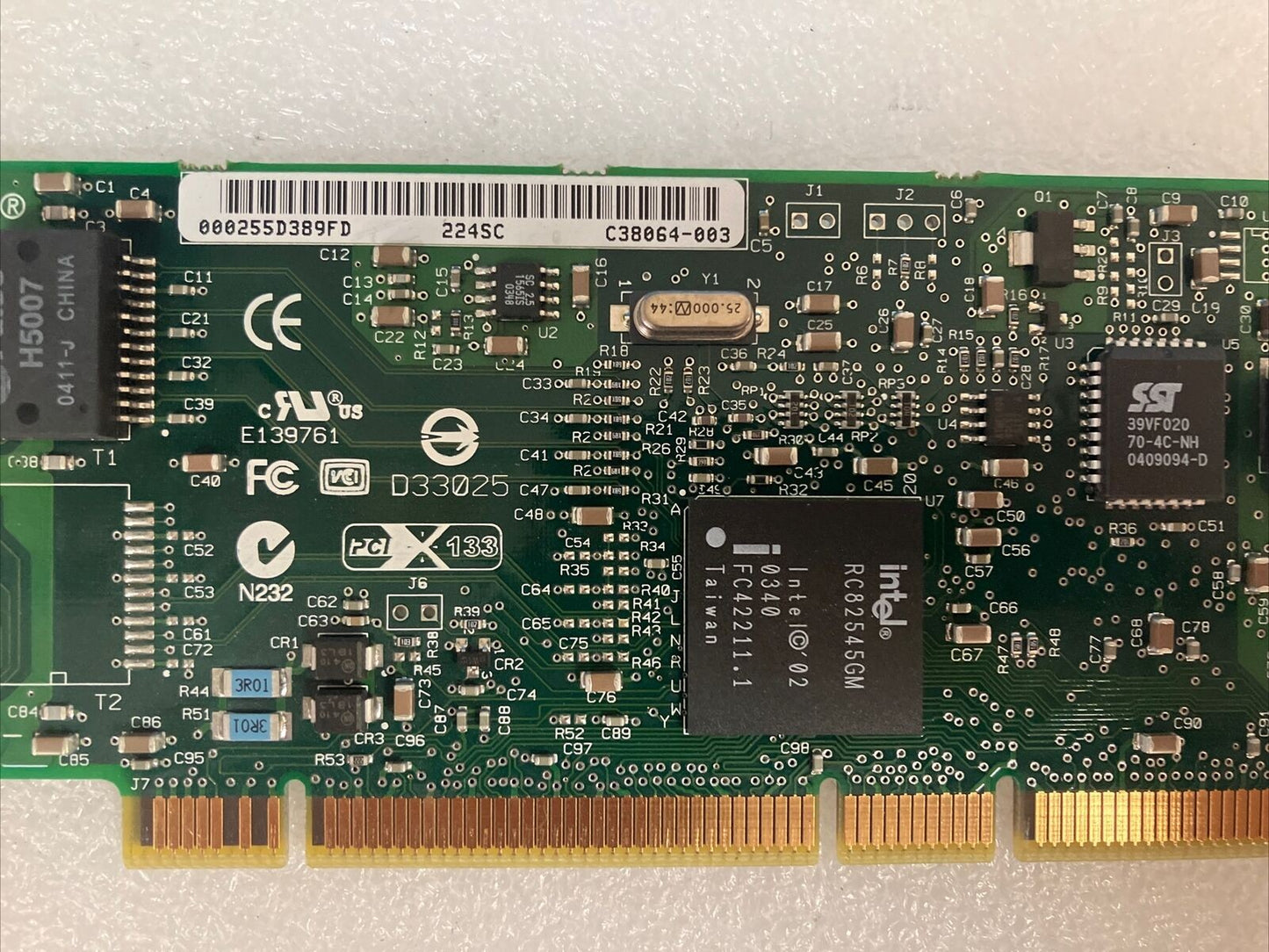 IBM 00P6130 Intel 1Gbps Single Port PCI-X Ethernet Adapter C38064-003 H12818 ~