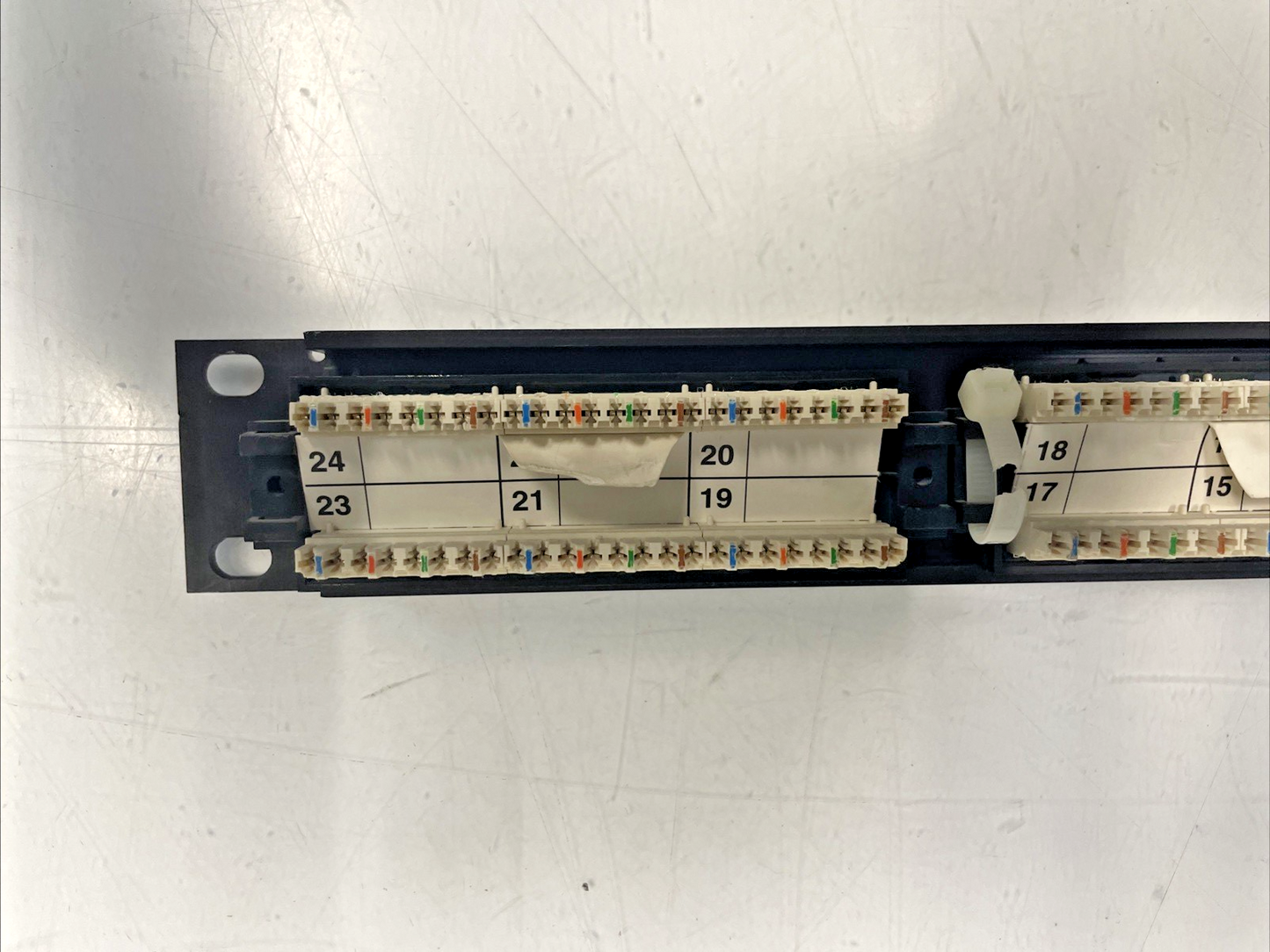 🔥AMP Cat5 24-Port Network Patch Panel Model 557860-1 T568A   +