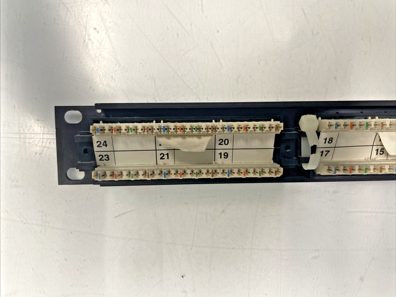 🔥AMP Cat5 24-Port Network Patch Panel Model 557860-1 T568A   +
