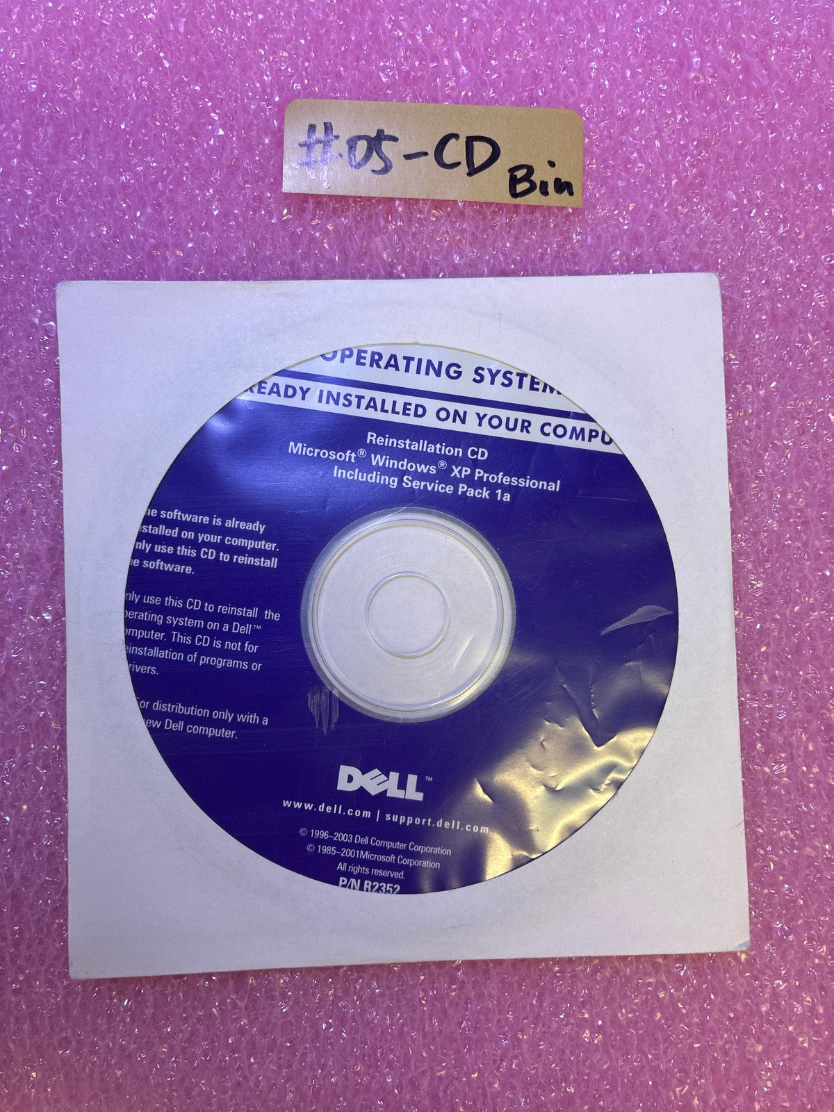 🔥 Dell Reinstallation CD Windows XP Professional SP1a R2352 for Dell PCs