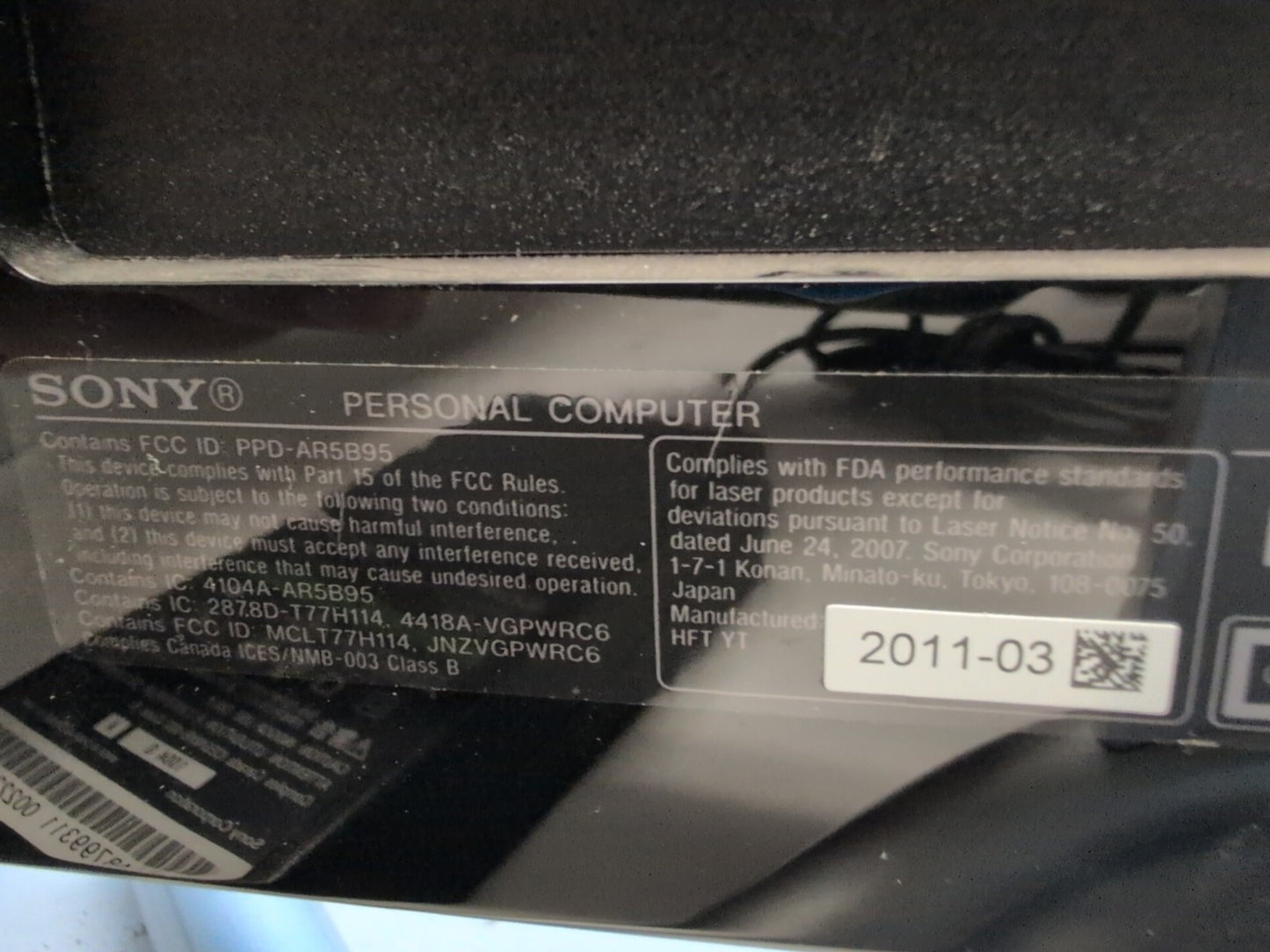 🔥NICE Sony VAIO VPCL215FD  24" All In One PC  i7-2630QM CPU/4GB/1TB HDD/WINXP -