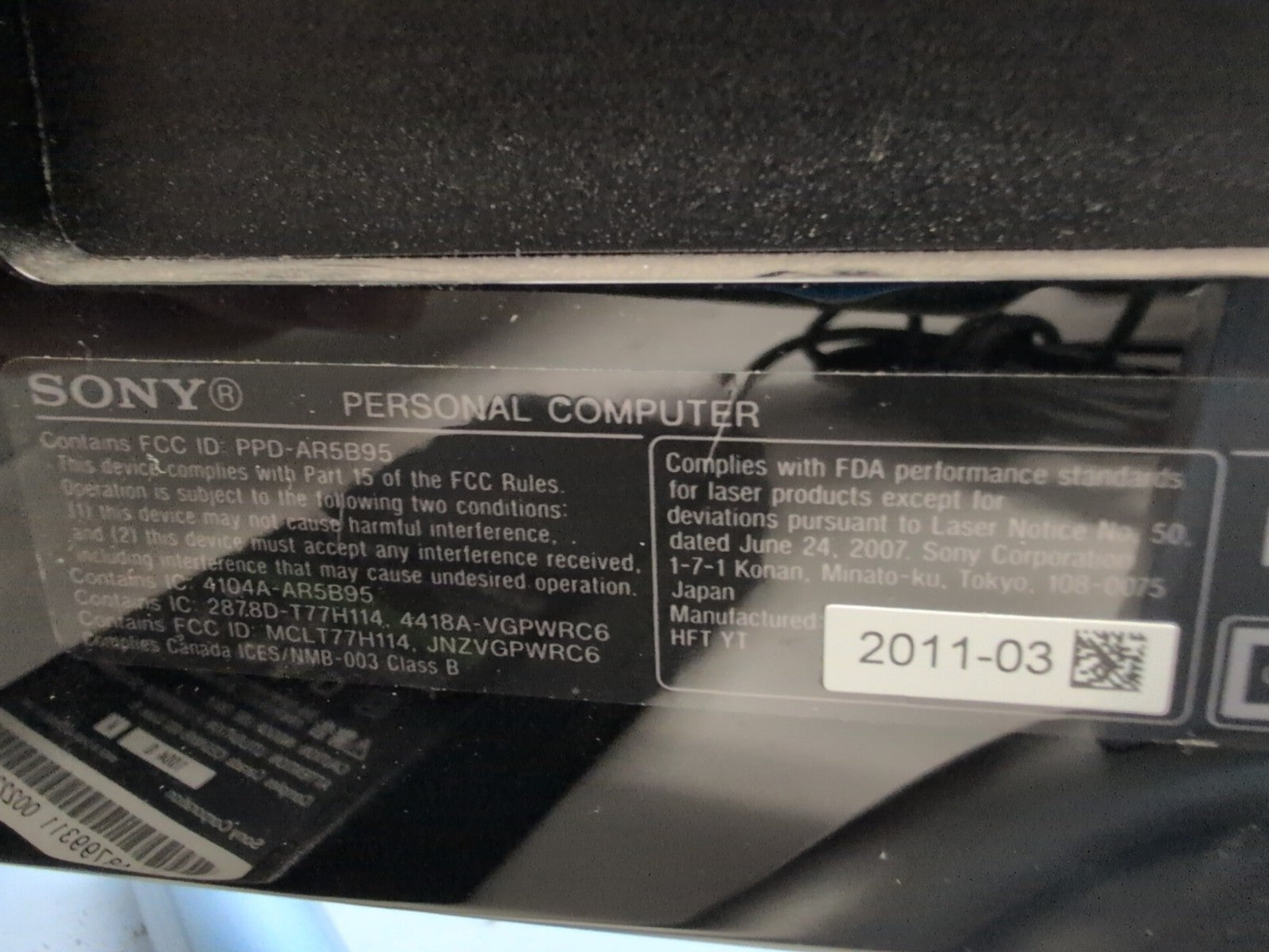 🔥NICE Sony VAIO VPCL215FD  24" All In One PC  i7-2630QM CPU/4GB/1TB HDD/WINXP -
