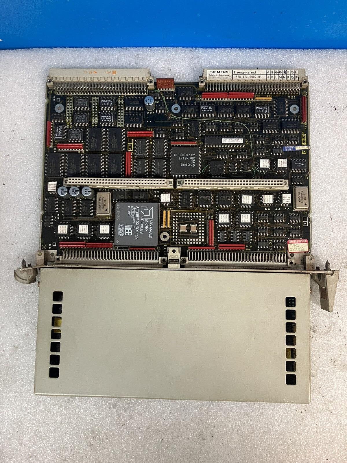 ~SIEMENS Erzeugnisstand 570 474 9002.01 Circuit Board w/ AMD Am386 DX DXL-25 CPU
